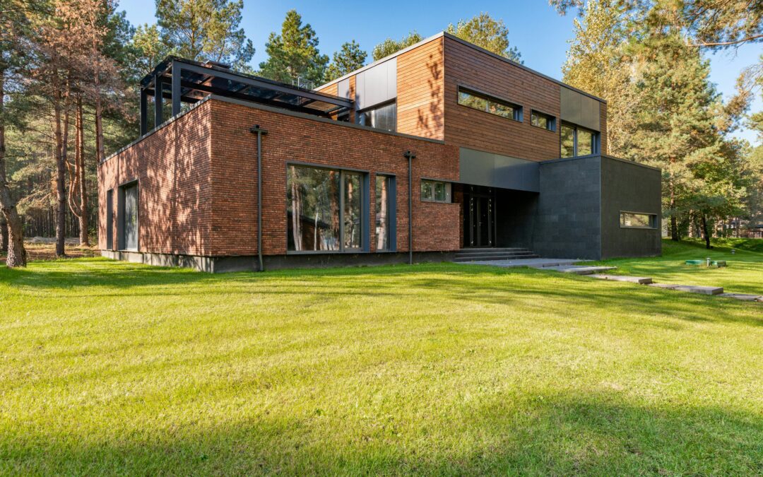 A diagram of a residential septic system in a rural Wyoming landscape.